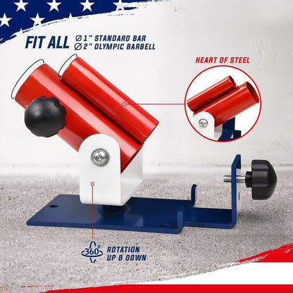 Deluxe T-Bar Row Platform – Full 360° Swivel & Easy to Install – Fits 1” Standard and 2” Olympic Bars