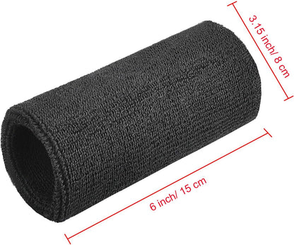 6 Inch Wrist Sweatband Sport Wristbands Elastic Athletic Wrist Bands for Sports